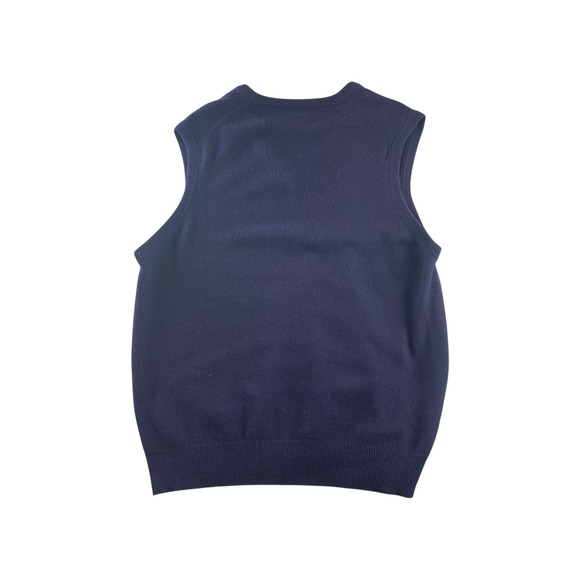 Brooks Brothers Mens Pure Cashmere V Neck Sweater Vest Navy Size 46 - Picture 7 of 7